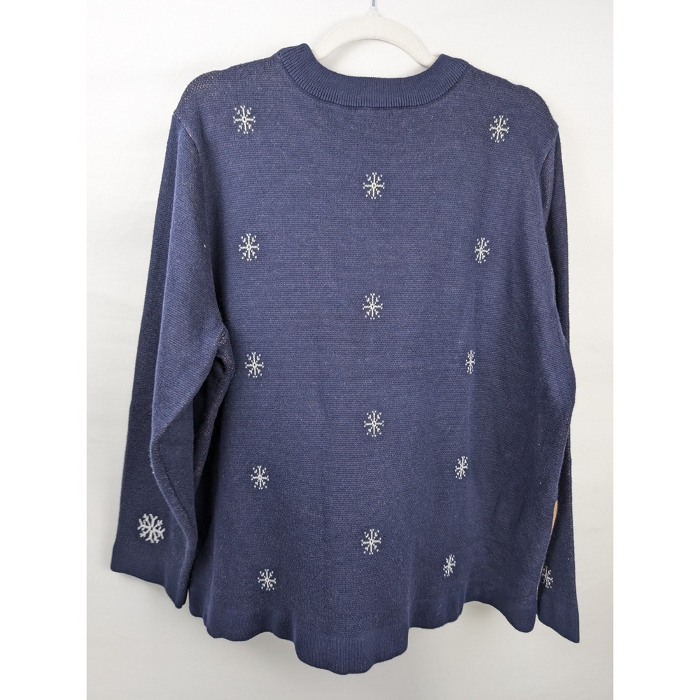 Winter City Girl Skyline Dog Sweater Sz XL Snowflake NYC Novelty Ugly Christmas - Picture 7 of 8